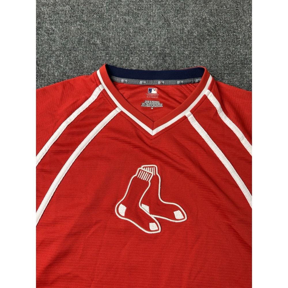 Mens MLB Boston Red‎ Sox Red Jersey Shirt, Size M - Picture 2 of 7